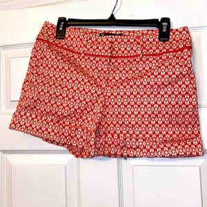 Casual orange patterned shorts